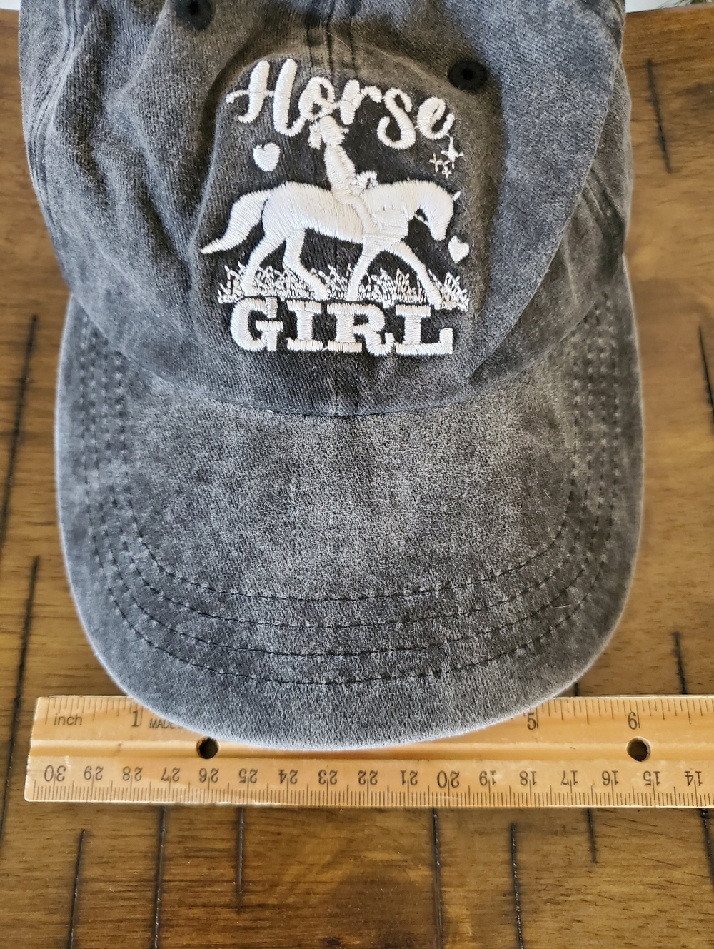 Bundle: 2 Distressed Horse Lover Baseball Caps - Barn Hair & Horse Girl - Picture 10 of 12